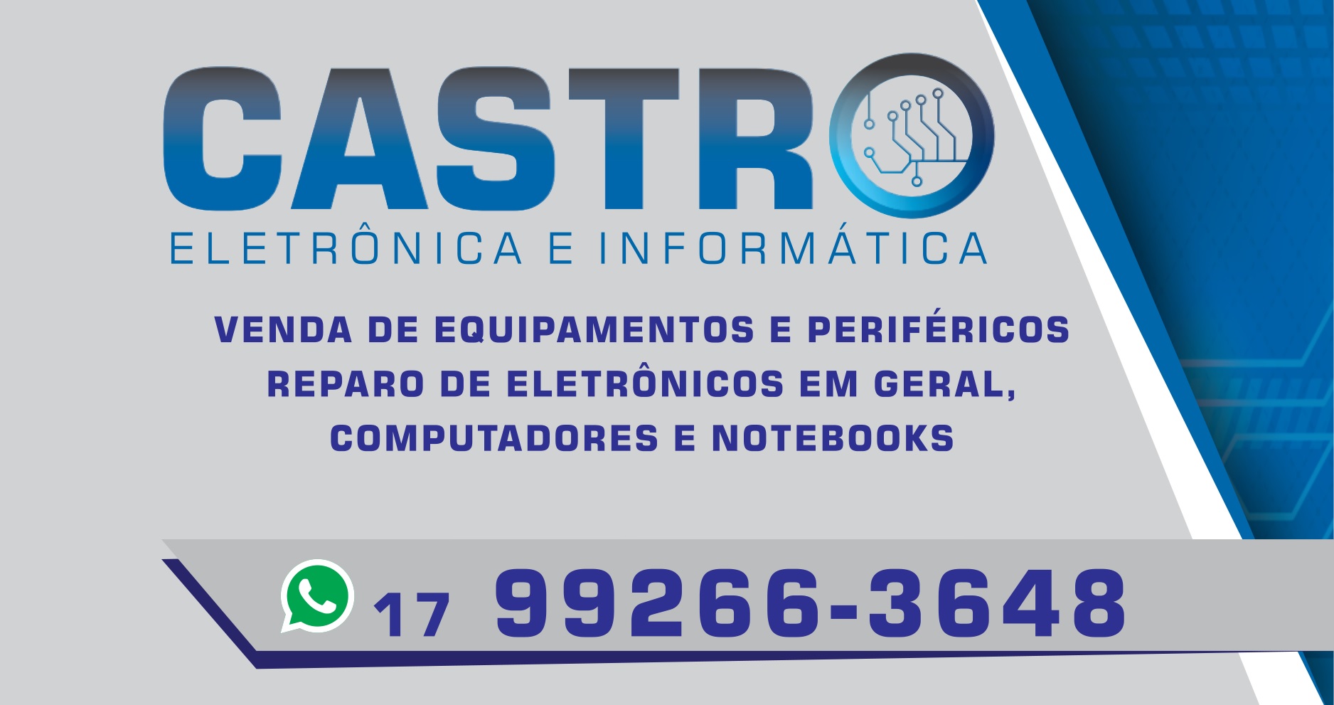 Cartão de visitas.